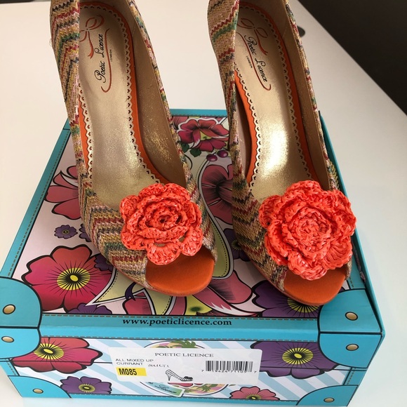 Poetic License ALL MIXED UP high heel-sz 8.5 - Picture 8 of 10